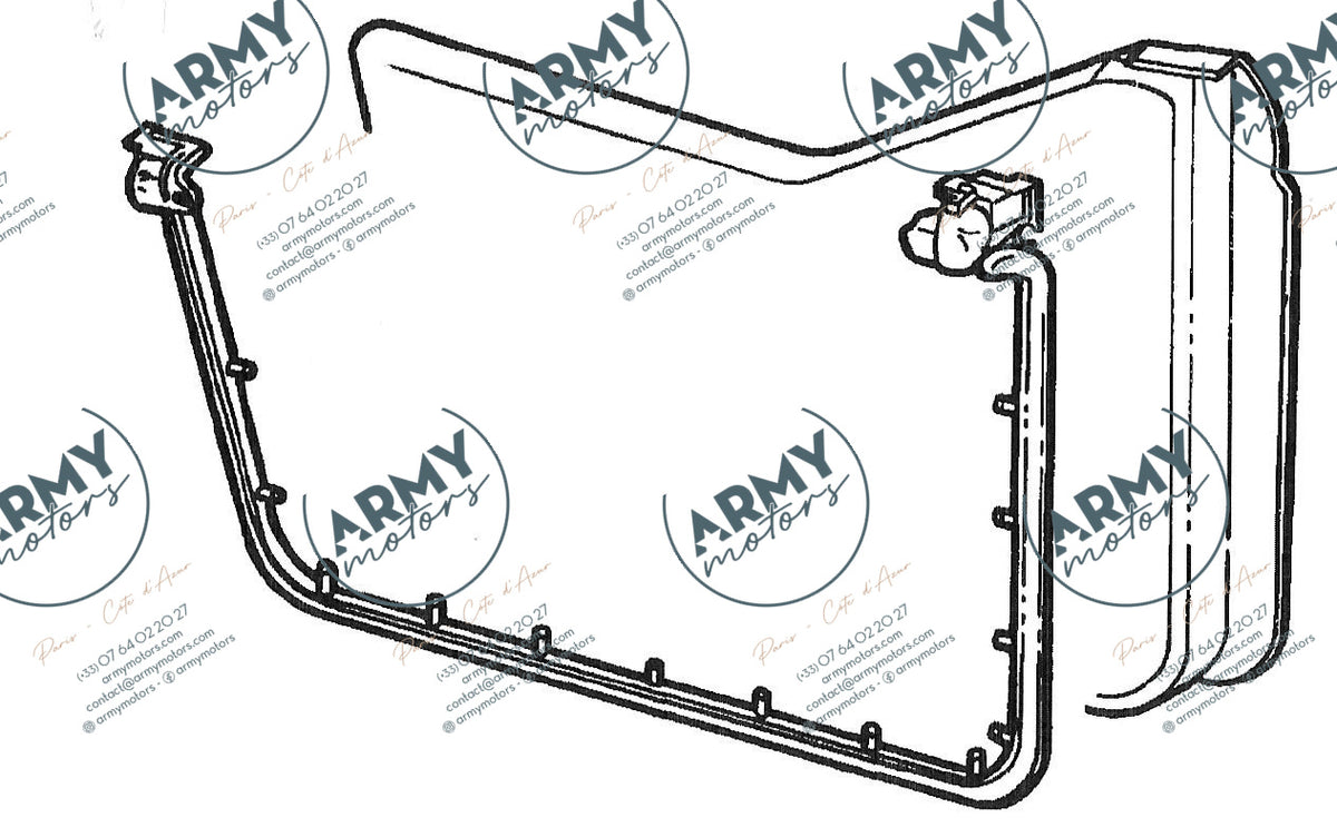 joint de porte demi gauche pour Jeep Wrangler YJ 2.5 4.0 4.2 1987-1995 55009829