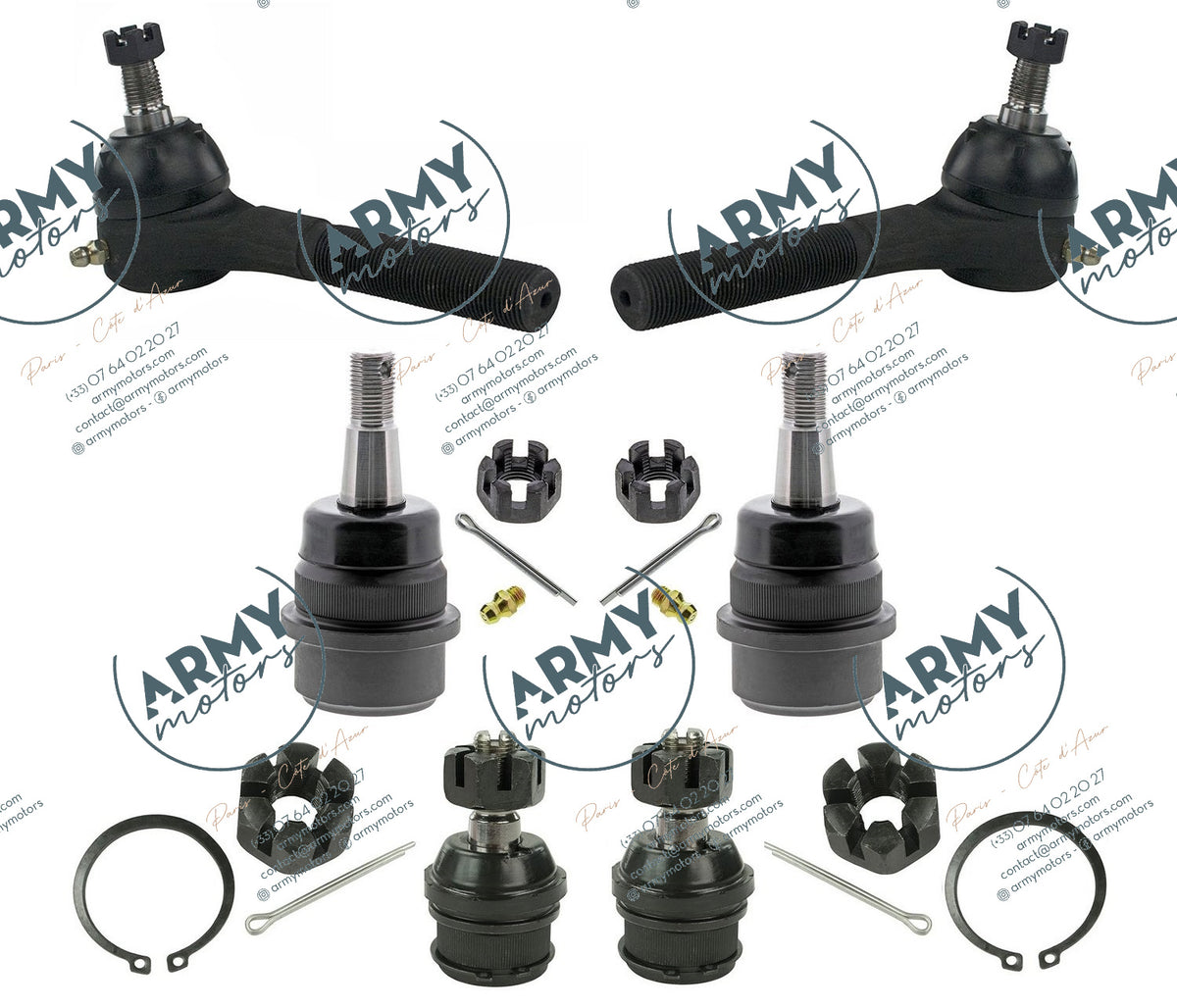 kit rotules direction et suspension Jeep Wrangler YJ MKIT20193