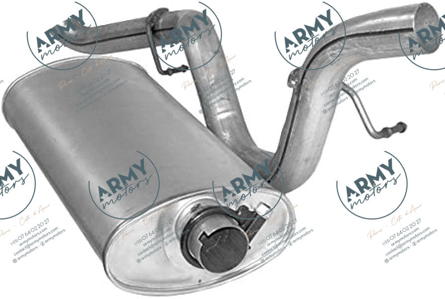 silencieux echappement avec tube de sortie pour Jeep Wrangler TJ 4.0 1997-2000 jusqu'au 24 janvier 2000 52019241AC