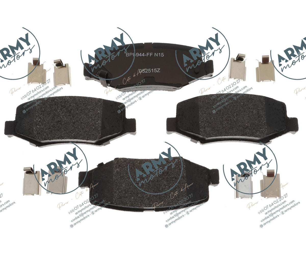 jeu de 4 plaquettes de freins arriere pour Jeep Wrangler JK 2007-2018 68003776AA